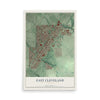 Map of East Cleveland, Ohio, 12 x 18 inch unframed archival matte print