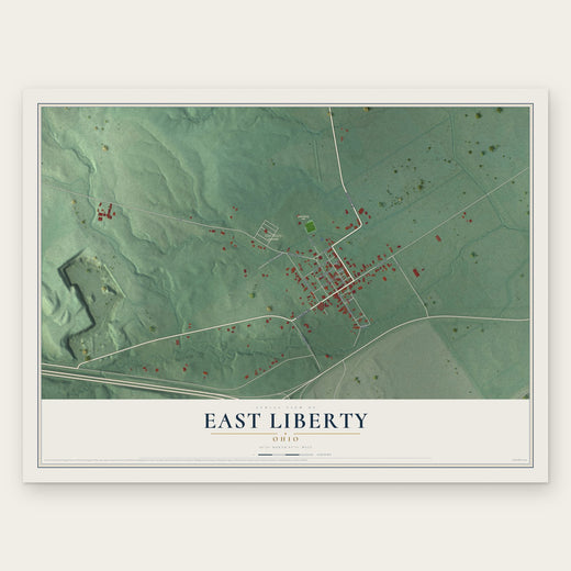 East Liberty, Ohio map print, the full design