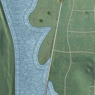 Second close-up of the map of East Sparta, Ohio print showing more streets and buildings