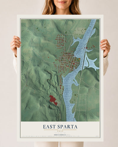 Map of East Sparta, Ohio, 24 x 36 inch unframed archival matte print
