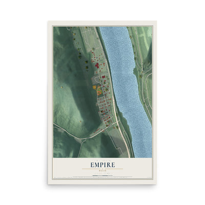 Map of Empire, Ohio, 12 x 18 inch unframed archival matte print