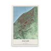 Map of Euclid, Ohio, 12 x 18 inch unframed archival matte print