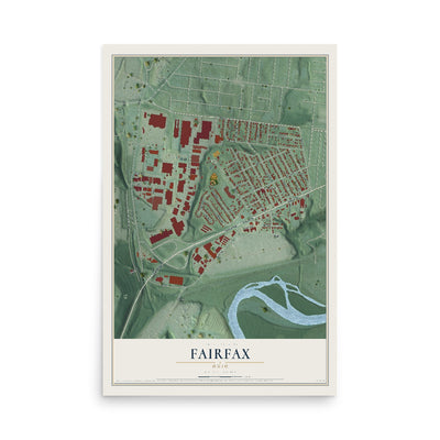 Map of Fairfax, Ohio, 12 x 18 inch unframed archival matte print