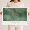 Map of Farmersville, Ohio, 12 x 18 inch unframed archival matte print