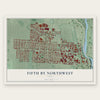 Fifth by Northwest, Ohio map print, the full design