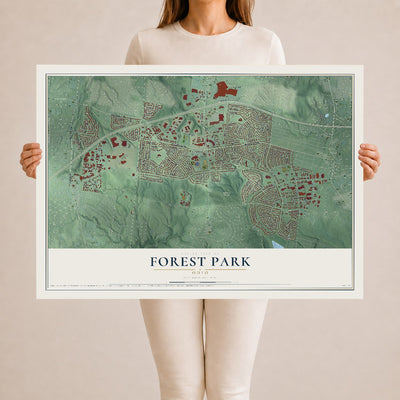 Map of Forest Park, Ohio, 24 x 36 inch unframed archival matte print