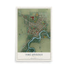Map of Fort Jennings, Ohio, 12 x 18 inch unframed archival matte print