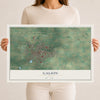Map of Galion, Ohio, 12 x 18 inch unframed archival matte print