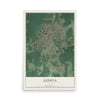 Map of Geneva, Ohio, 12 x 18 inch unframed archival matte print