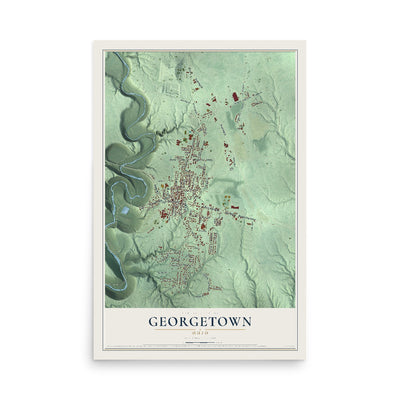 Map of Georgetown, Ohio, 12 x 18 inch unframed archival matte print