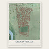 German Village, Ohio map print, the full design