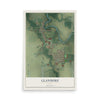 Map of Glandorf, Ohio, 12 x 18 inch unframed archival matte print