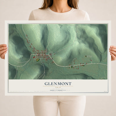 Map of Glenmont, Ohio, 18 x 24 inch unframed archival matte print
