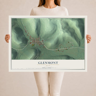 Map of Glenmont, Ohio, 24 x 36 inch unframed archival matte print