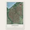 Glenville, Ohio map print, the full design