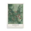 Map of Glenwillow, Ohio, 12 x 18 inch unframed archival matte print