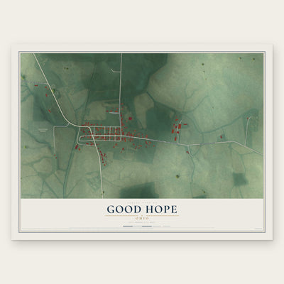 Good Hope, Ohio map print, the full design
