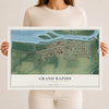 Map of Grand Rapids, Ohio, 12 x 18 inch unframed archival matte print