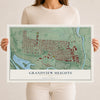 Map of Grandview Heights, Ohio, 12 x 18 inch unframed archival matte print