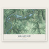 Grandview, Ohio map print, the full design