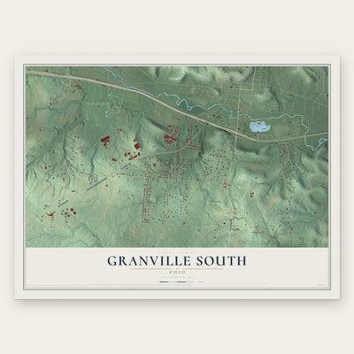 Granville South, Ohio map print, the full design