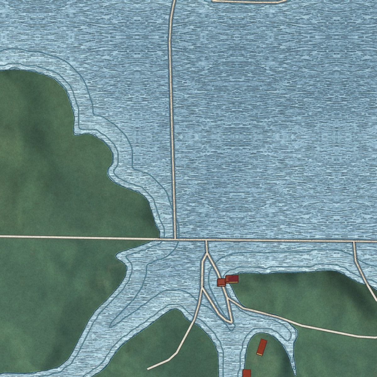 Close-up of the map of Gratis, Ohio print showing street and building detail