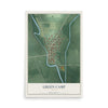 Map of Green Camp, Ohio, 12 x 18 inch unframed archival matte print