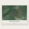 Green Meadows, Ohio map print, the full design