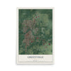 Map of Greenville, Ohio, 12 x 18 inch unframed archival matte print