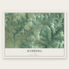 Hamburg, Ohio map print, the full design