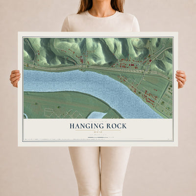 Map of Hanging Rock, Ohio, 24 x 36 inch unframed archival matte print