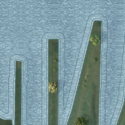 Close-up of the map of Harbor View, Ohio print showing street and building detail