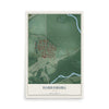Map of Harrisburg, Ohio, 12 x 18 inch unframed archival matte print