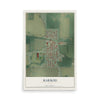 Map of Harrod, Ohio, 12 x 18 inch unframed archival matte print