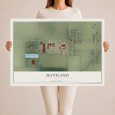 Map of Haviland, Ohio, 24 x 36 inch unframed archival matte print