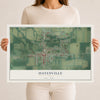 Map of Hayesville, Ohio, 12 x 18 inch unframed archival matte print