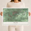 Map of Heath, Ohio, 12 x 18 inch unframed archival matte print
