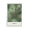 Map of Hebron, Ohio, 12 x 18 inch unframed archival matte print