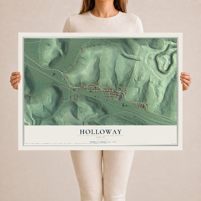 Map of Holloway, Ohio, 24 x 36 inch unframed archival matte print