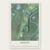 Hooven, Ohio map print, the full design