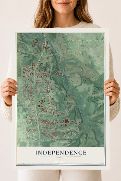Map of Independence, Ohio, 18 x 24 inch unframed archival matte print