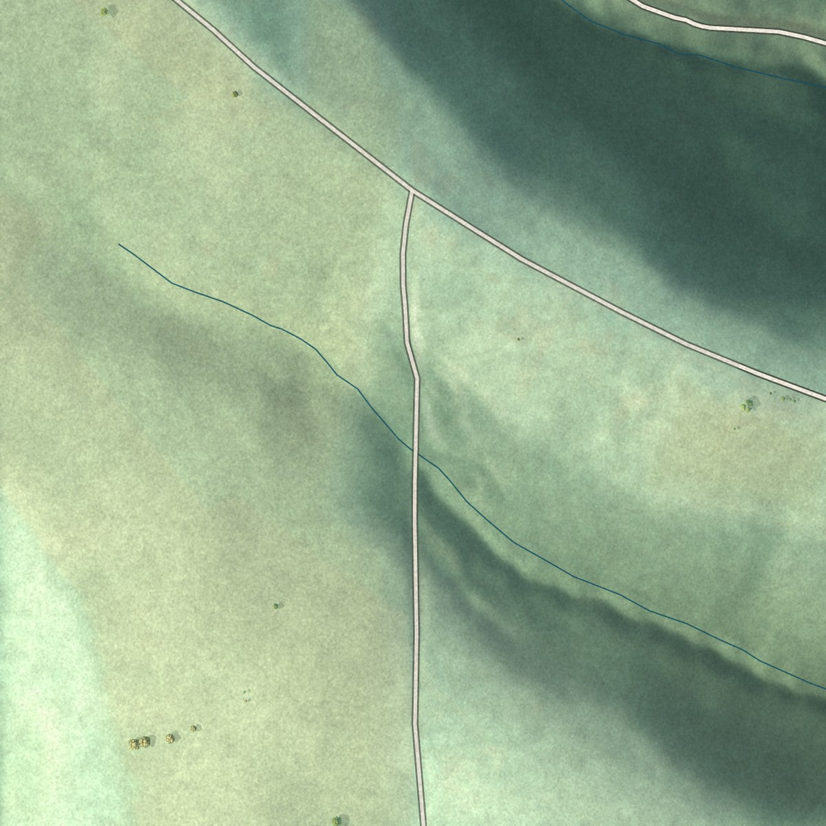 Second close-up of the map of Irondale, Ohio print showing more streets and buildings