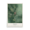 Map of Ithaca, Ohio, 12 x 18 inch unframed archival matte print