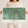 Map of Jackson, Ohio, 12 x 18 inch unframed archival matte print