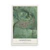 Map of Jacksonville, Ohio, 12 x 18 inch unframed archival matte print