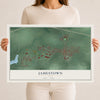 Map of Jamestown, Ohio, 12 x 18 inch unframed archival matte print