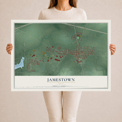 Map of Jamestown, Ohio, 24 x 36 inch unframed archival matte print