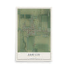 Map of Jerry City, Ohio, 12 x 18 inch unframed archival matte print