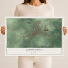 Map of Johnstown, Ohio, 12 x 18 inch unframed archival matte print