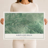 Map of Kirtland Hills, Ohio, 12 x 18 inch unframed archival matte print